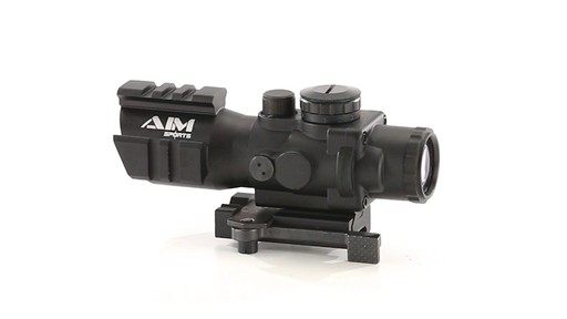AIM Sports 4x32mm Tri-Illuminated Scope with 3/4 Circle Reticle 360 View - image 9 from the video